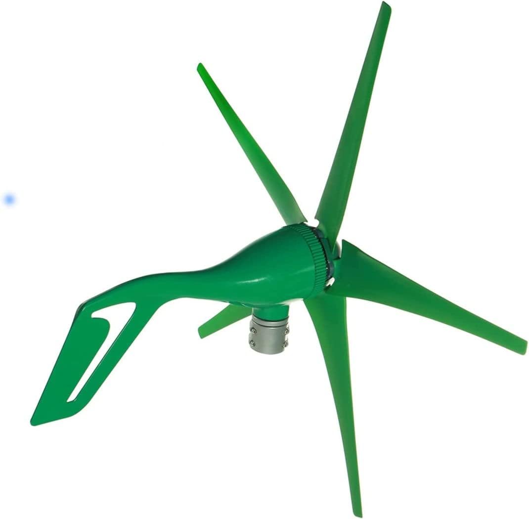 LiuSj JUnSt 9000W 12V 24V 5 Blades Wind Turbine Generator Windmill with Charge Controller, Wind Turbine for Home Camping(Green)
