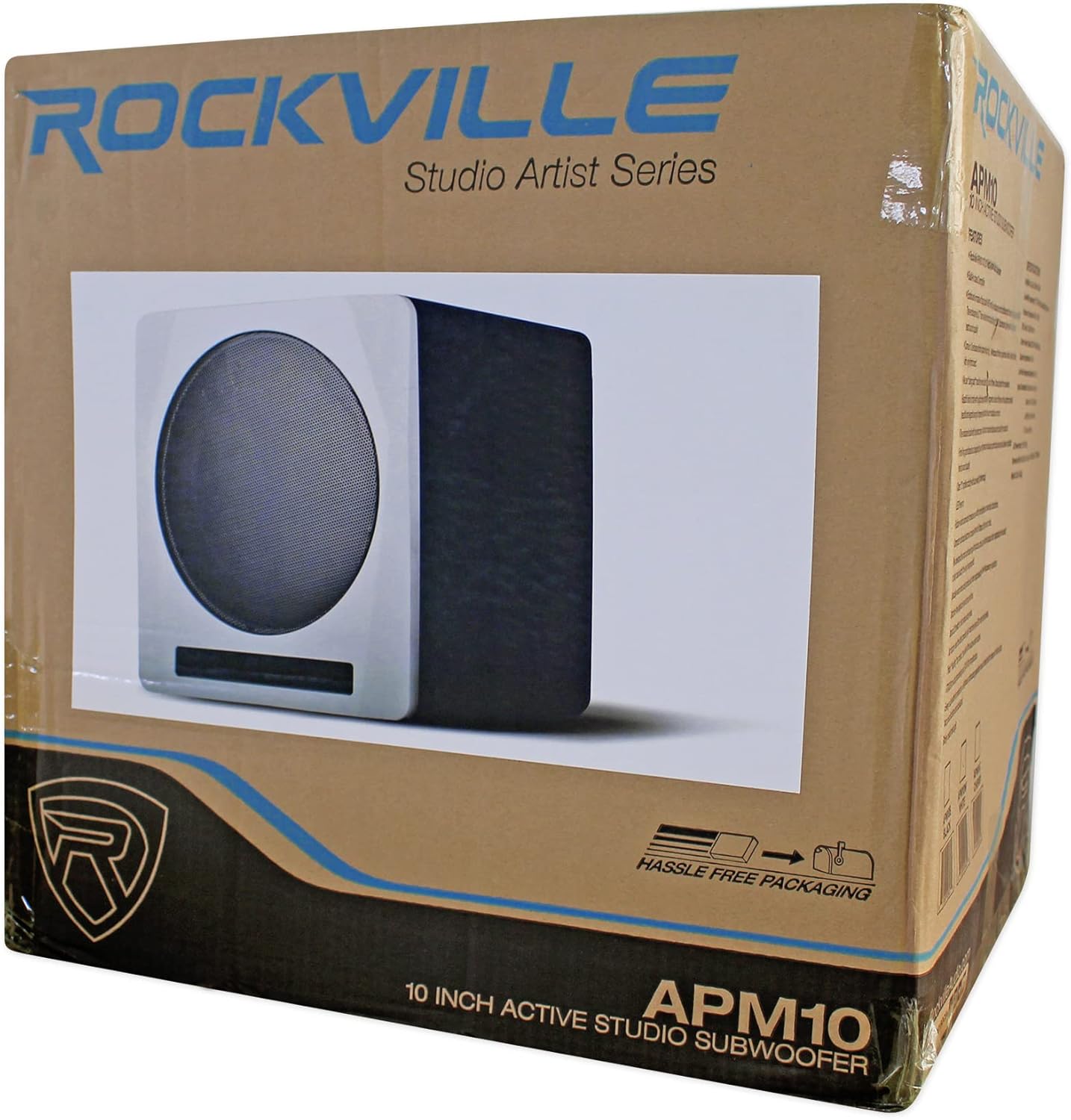 Rockville APM10W Active Studio Subwoofer in White, 10