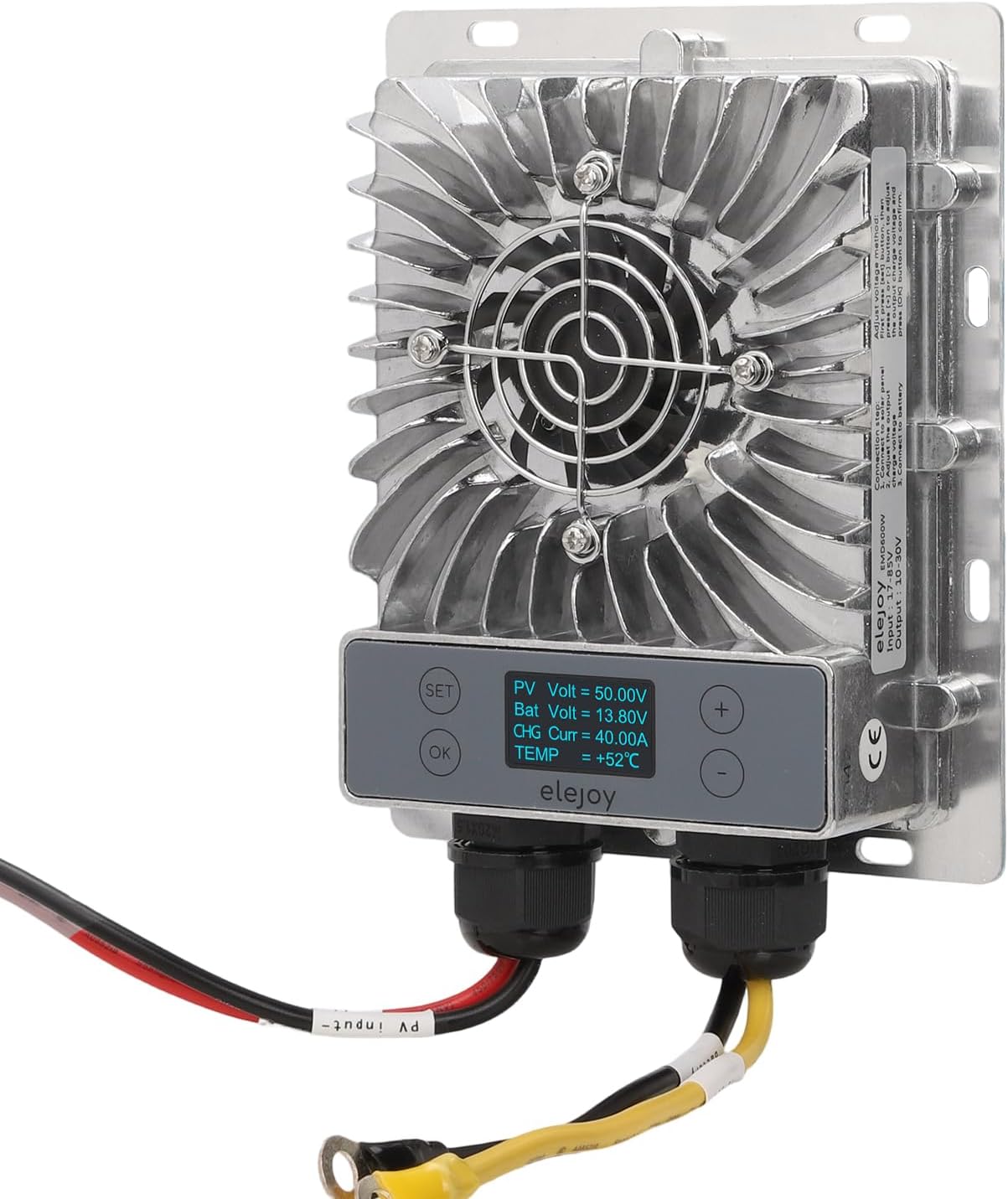 40A MPPT Solar Charge Controller 600W,12V/24V Auto, LCD Display, 99.5% Efficient, IP65 Waterproof, for Lead Acid/Lithium/LiFePO4 Battery, RV, Boat, Off-Grid Solar Panel Regulator