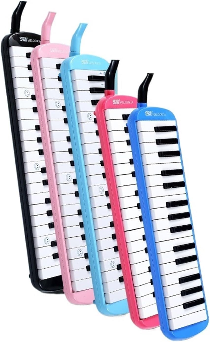 Melodica 32/37 Keys Mouth Organ Music Pipe Professional Musical Instrument Climber Melodic Piano Keyboard Jew'S Harp Bag(Red)