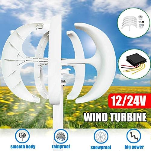 8000W 12V 24V Vertical Axis Wind Turbines Generator with Controller Lantern 5 Blades Motor Kit for Home Hybrids Streetlight