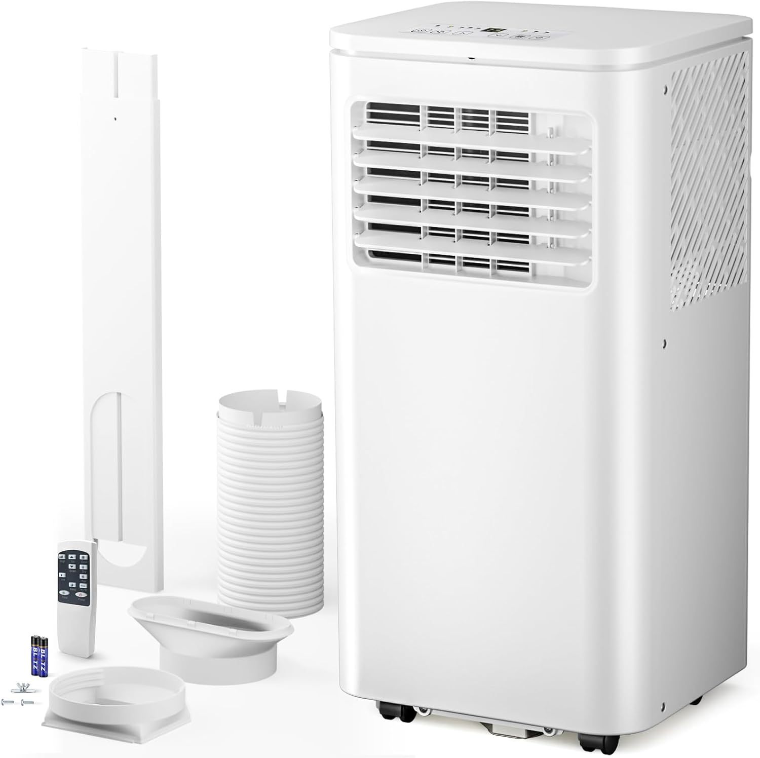 8000 BTU Portable Air Conditioner, 3 in 1 Free Standing Cooling AC Unit with Fan & Dehumidifier & Cools, Sleep Mode, 24H Timer, Windows Sealing Kit for Room
