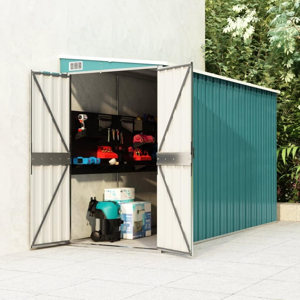 Outdoor Storage Garden Storage Room Outdoor Tool Shed Wall-Mounted Garden Shed Green 46.5
