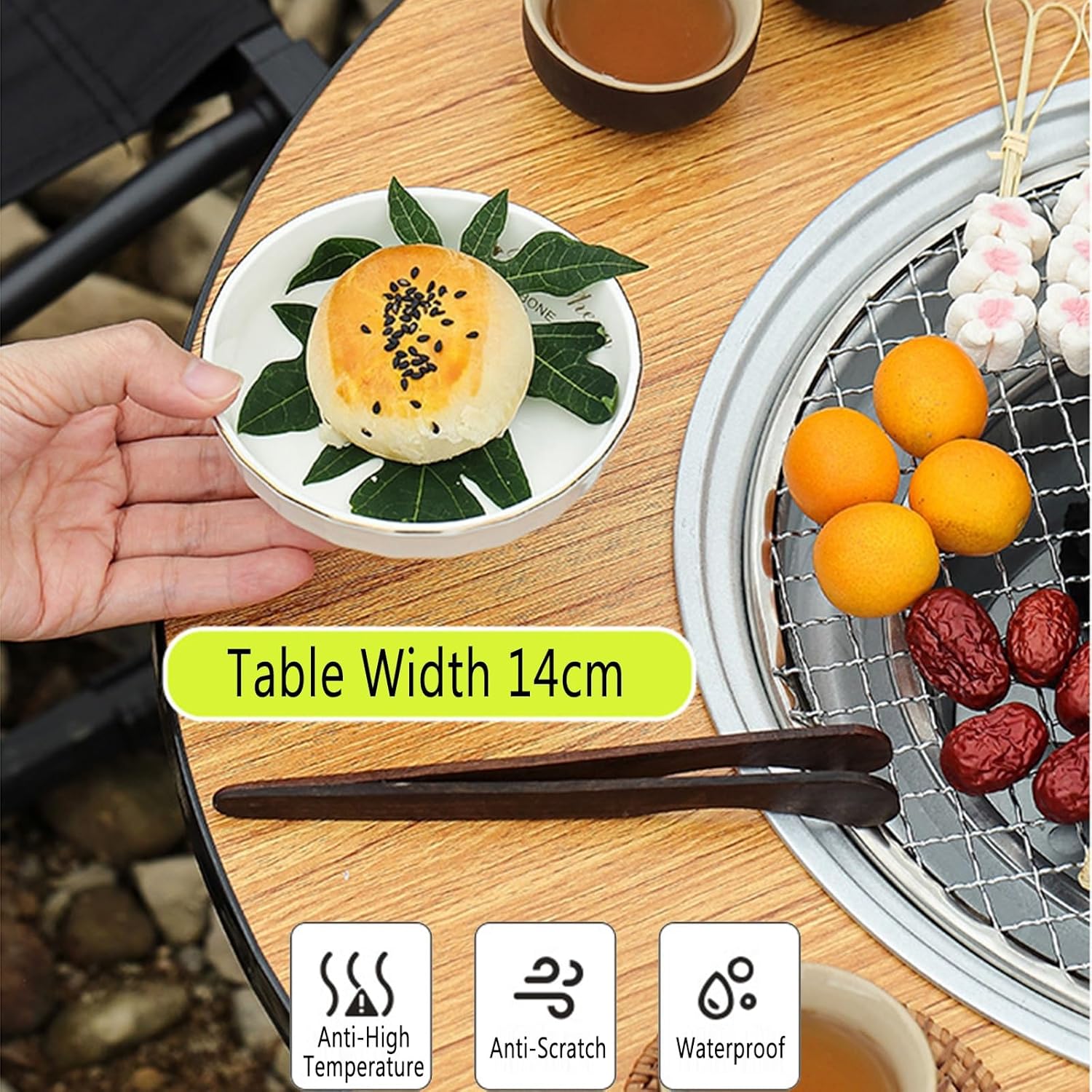 Outdoor Fire Pits, Folding Round Fire Pit Table, Portable Wood Burning Fire Pits with Storage Bag for Outside Camping Picnic BBQ