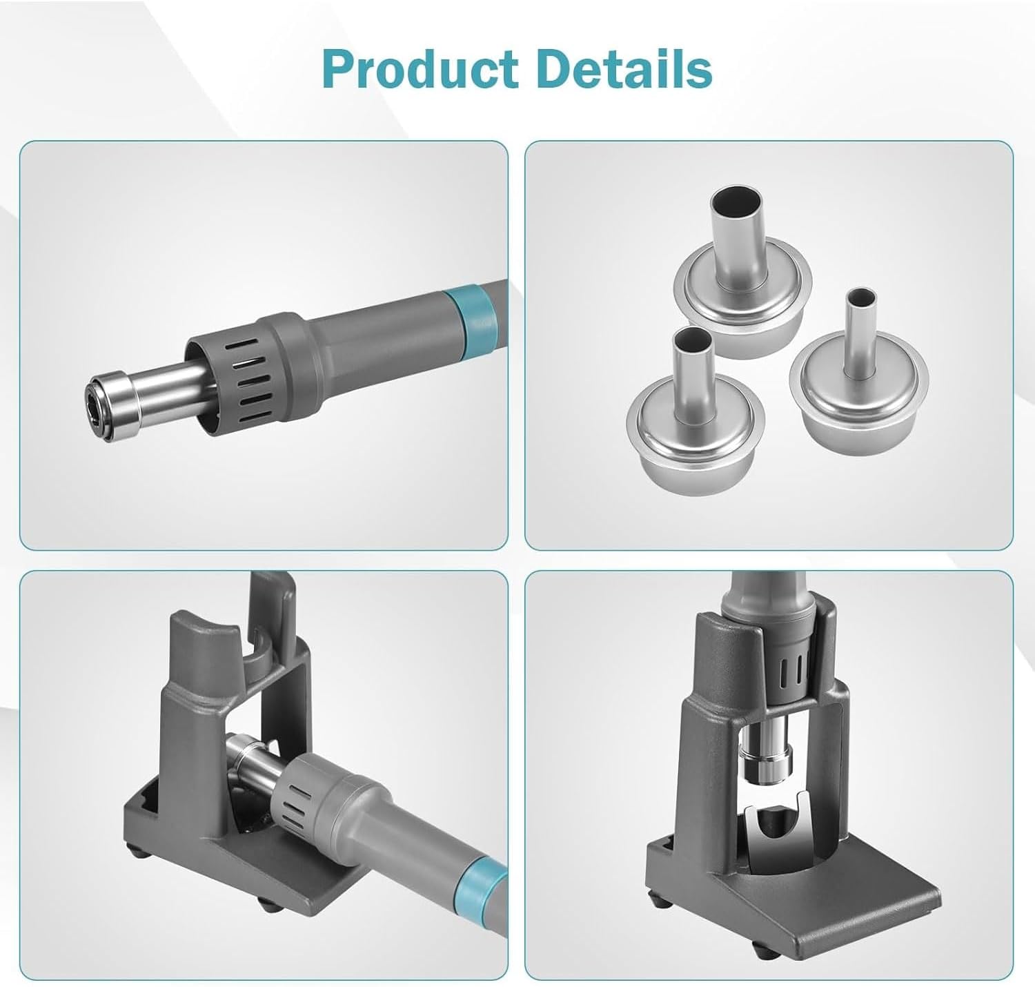 250cm/s hot air welding station, 1000W industrial-grade rework station, with LCD display, brushless DC eddy current fan,for electronic product repair and desoldering