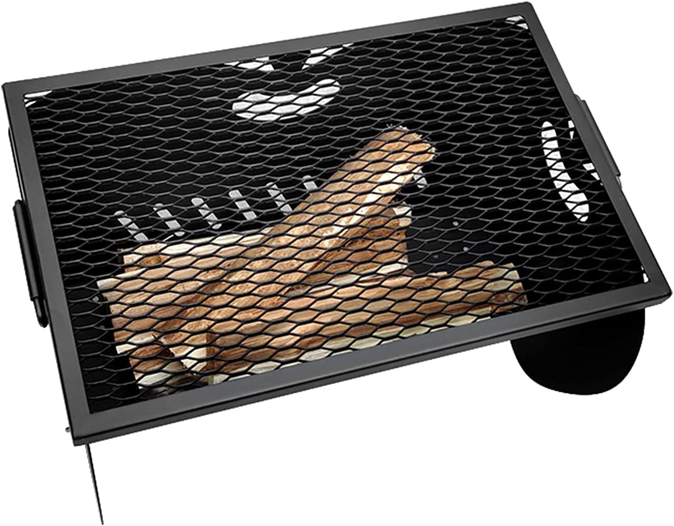 Wood Burning Fire Pit Backyard Portable Removable Fire Pit Grill for Camping, Hollow Splicing Cooking Grill Combination,50×38×30.4cm