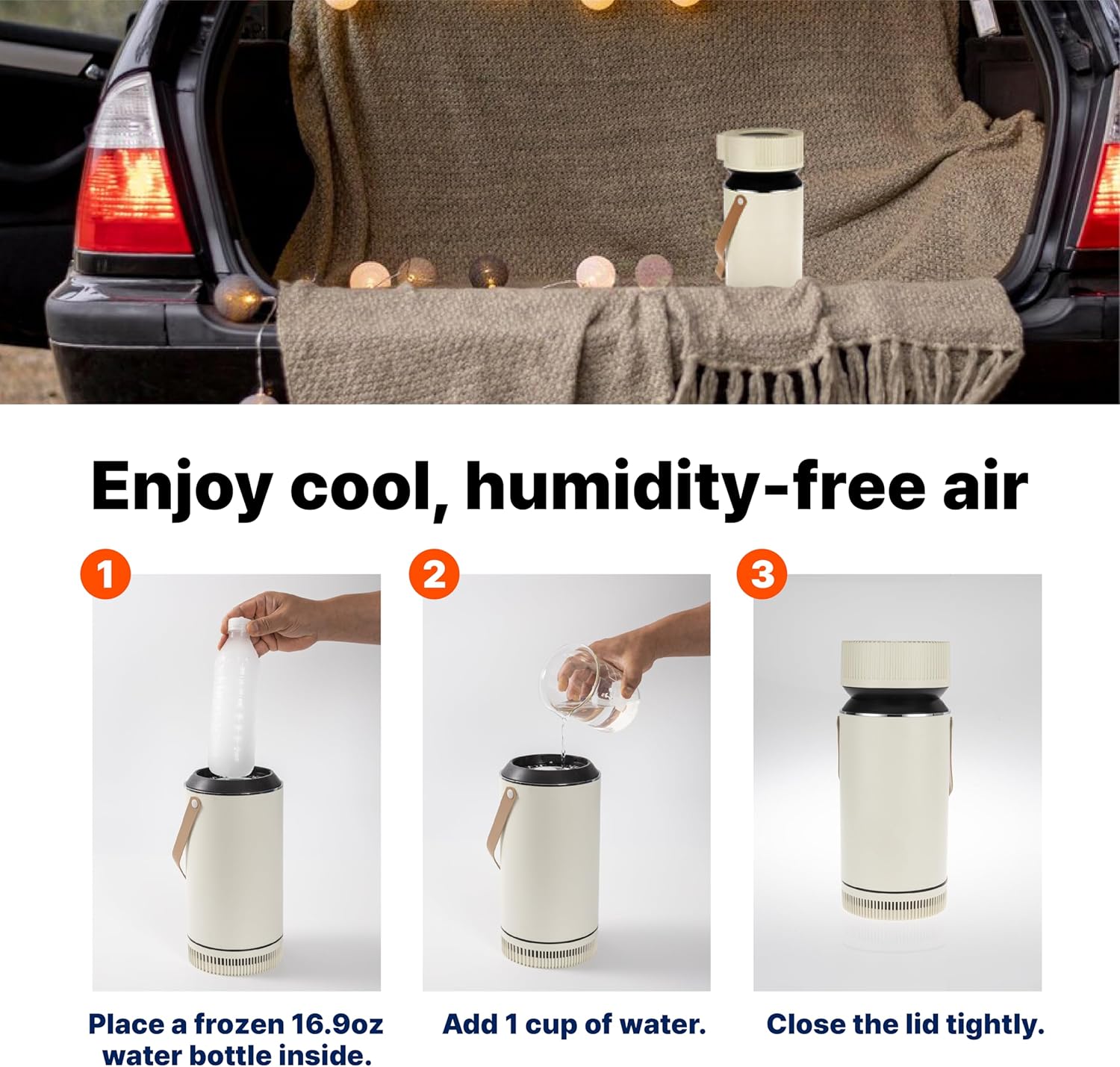 Portable Heatsink Air Cooler (Filter-Free, USB, Ice Use, Compact, No Humidity Added)