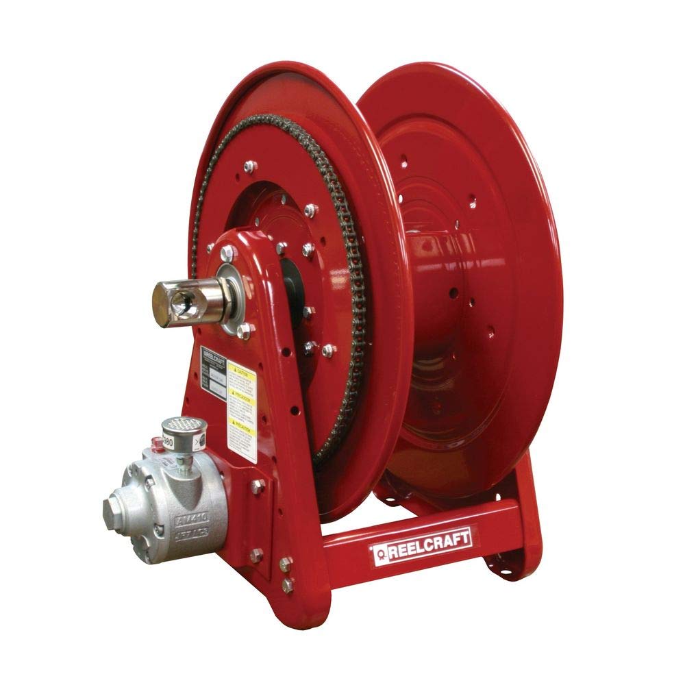 Reelcraft AA32106 L4A Heavy Duty 1-1/2 HP Air Motor Driven Hose Reel, 100' Hose Not Included