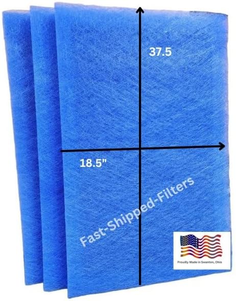 Fast-Shipped-Filters 3 Pack 20x40 Replacement Filter Pads Compatible with MicroPower Guard One Hour Air Cleaner 20x40 Refill Blue