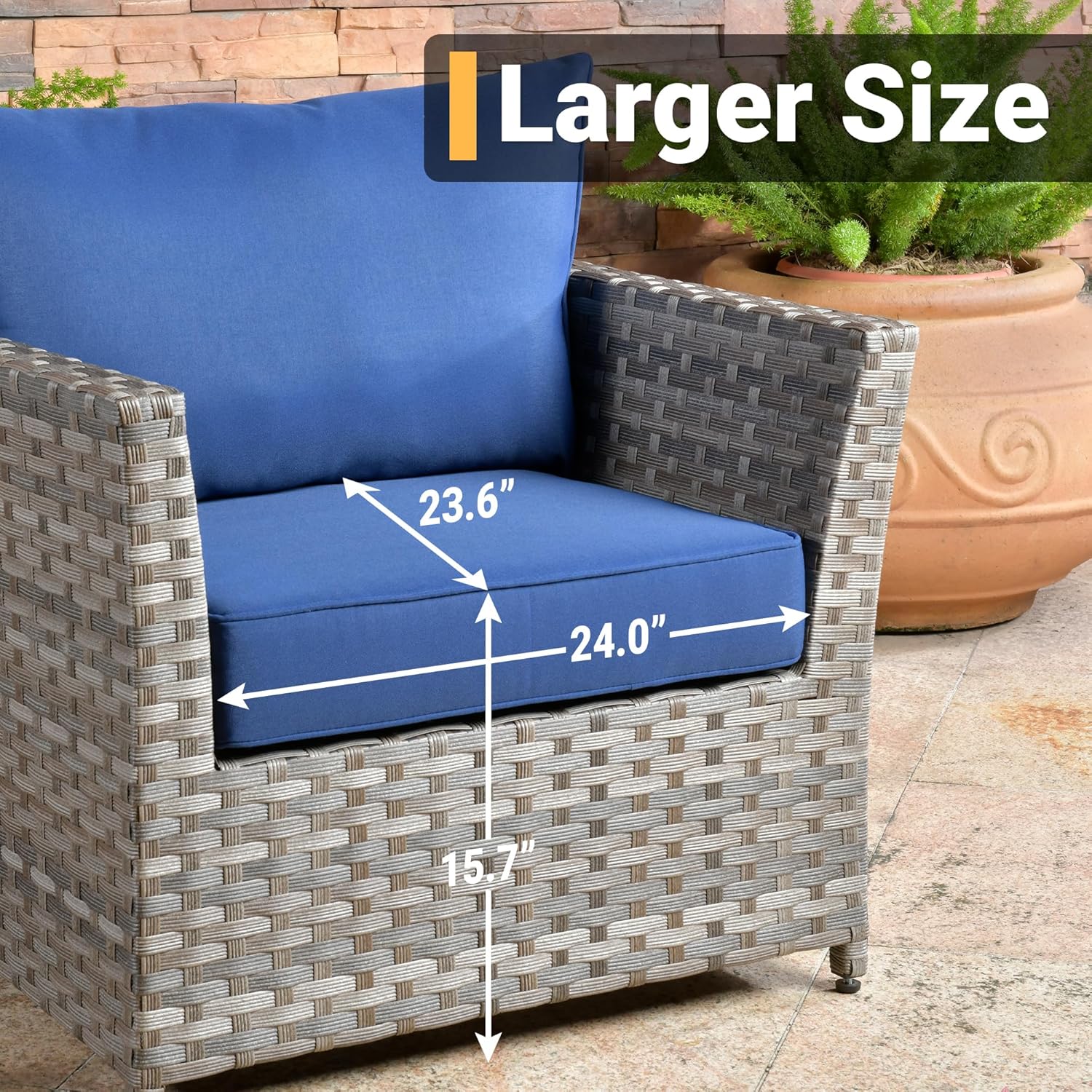 8 Pieces Patio Furniture Conversation Set with 30
