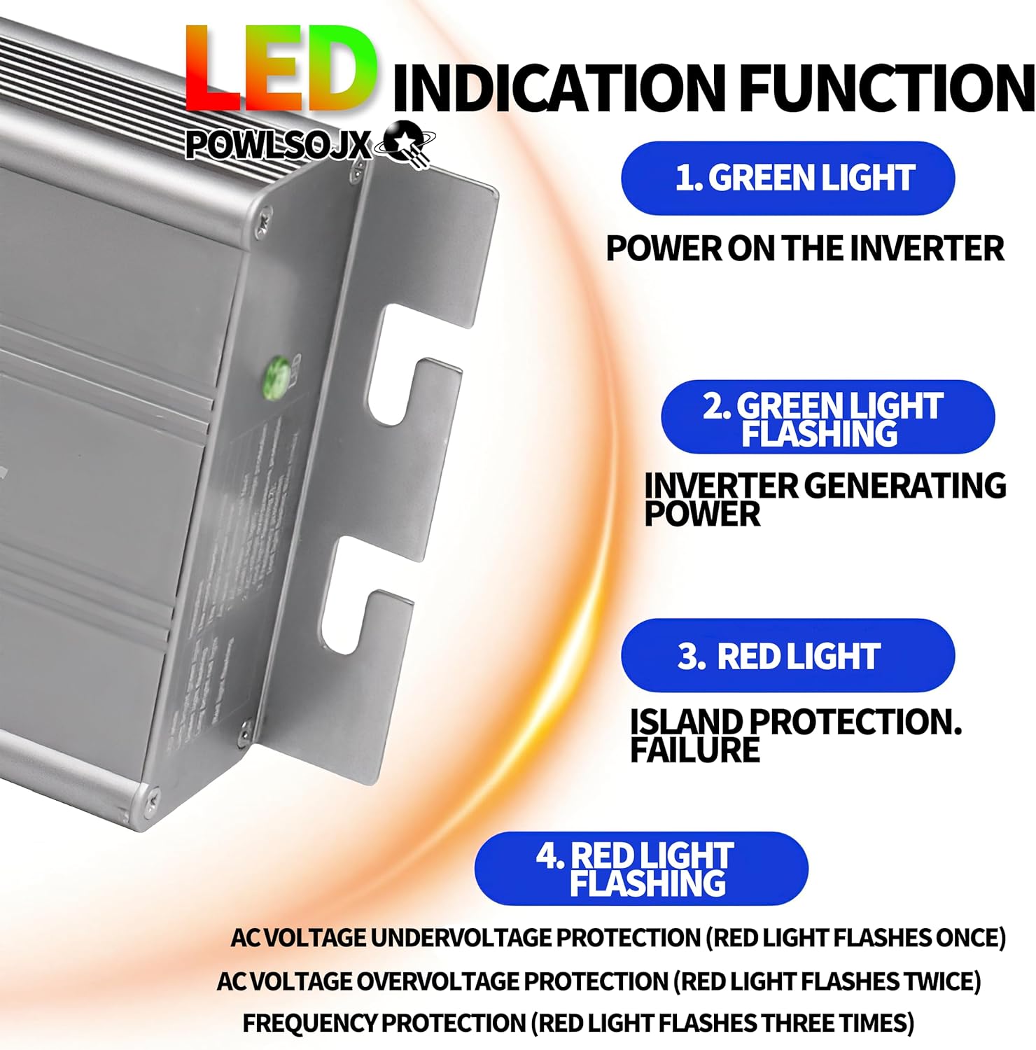 Solar Grid Tie Micro Inverter MPPT Smart Micro PV System 180W 500W 700W DC 18V-50V to AC Output 120V/230V Auto (500W)
