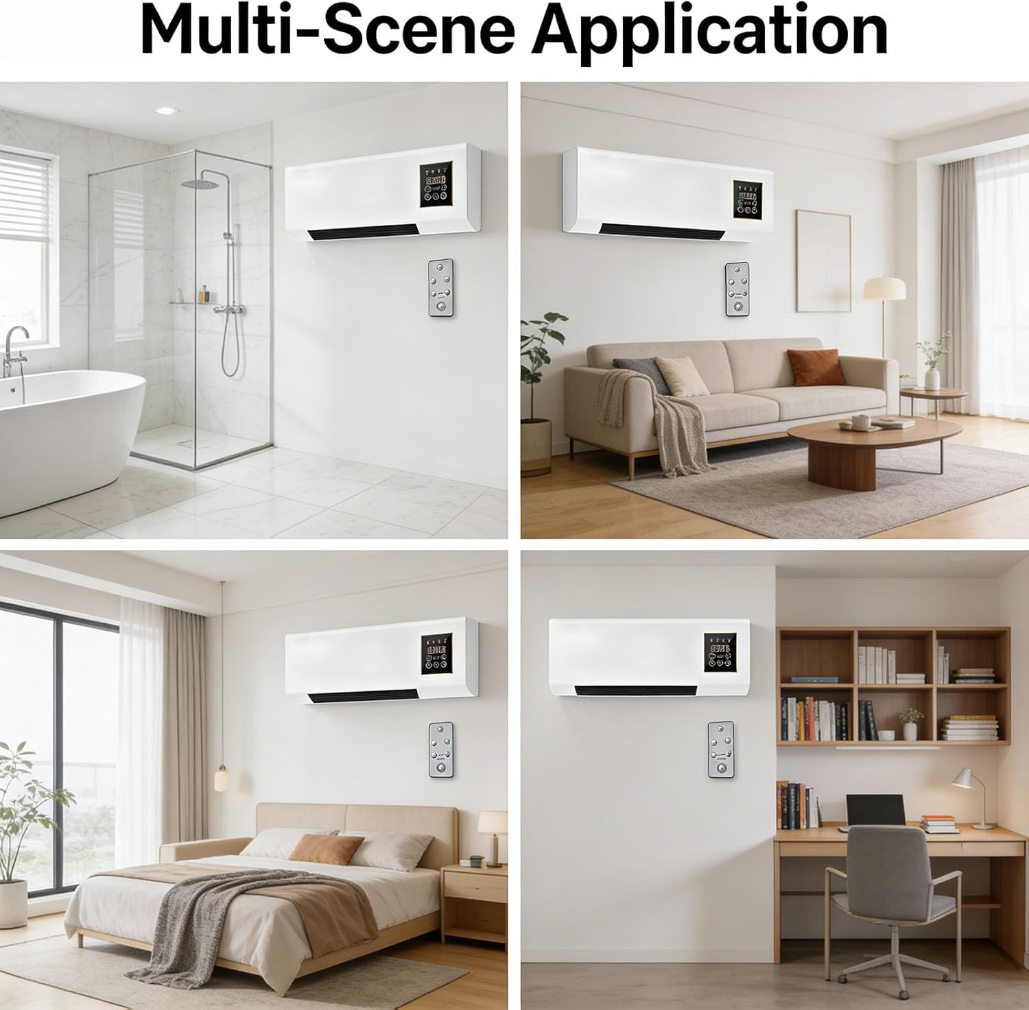 Portable Ductless Air Conditioner 2-in-1 Mini Wall Air Conditioner Fan with Cooling & Heating AC with An Anti Overheating System, Kitchen Wall Fan for Room, Bedroom, Office(Yellow)