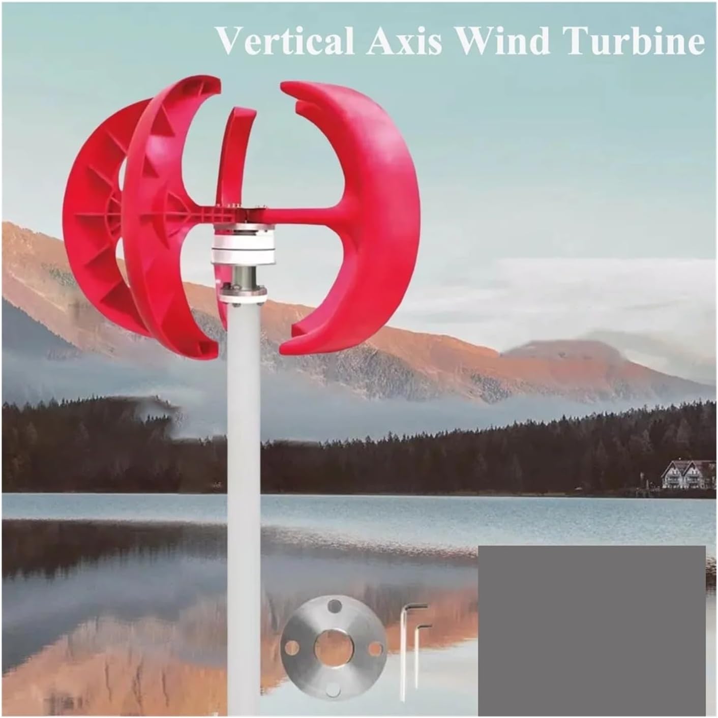 Wind Generator, 500W Wind s Generator 5 Blades DC12V 24V Vertical Axis Electromagnetic Electricity,for Home, Farm, RVs, Boats(24V,500W)