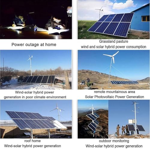 48V 12000W Wind Solar Hybrid System, MPPT Charge Controller & Solar Regulator for Lifepo4 Lithium Batteries, Boost Charge for 12V, 24V, 48V Turbines