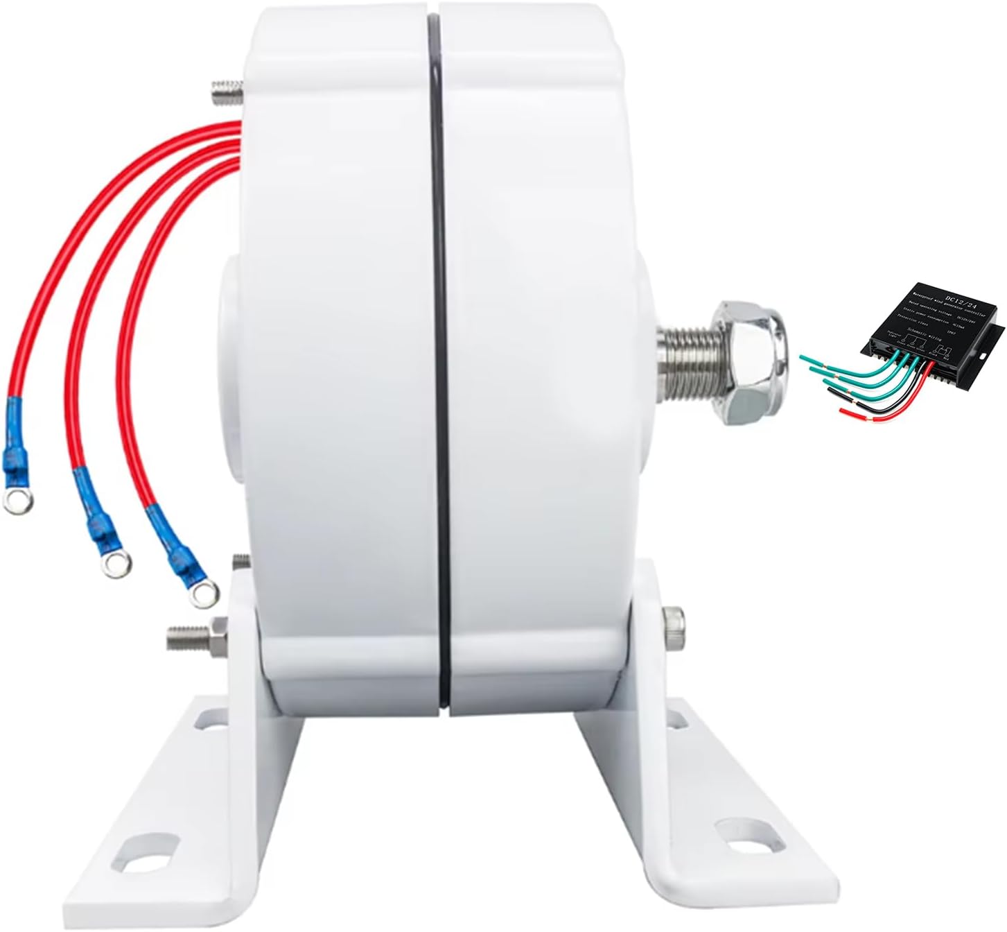 1500W-3000W Gearless Permanent Magnet Generator Alternator 12V 24V 48V with Base Three-Phase Alternator for Wind Turbines Water Turbines(with Base)