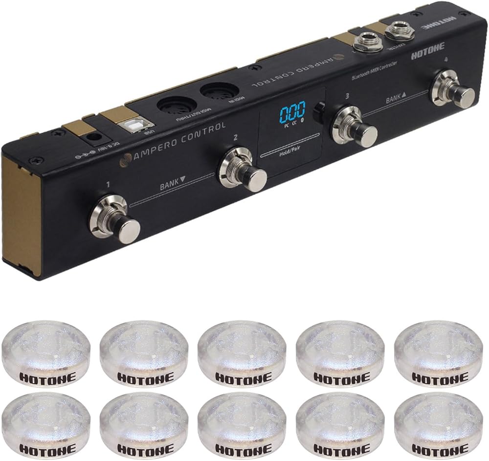 HOTONE MIDI Foot Controller Pedal Bluetooth Ampero Control 4 Button