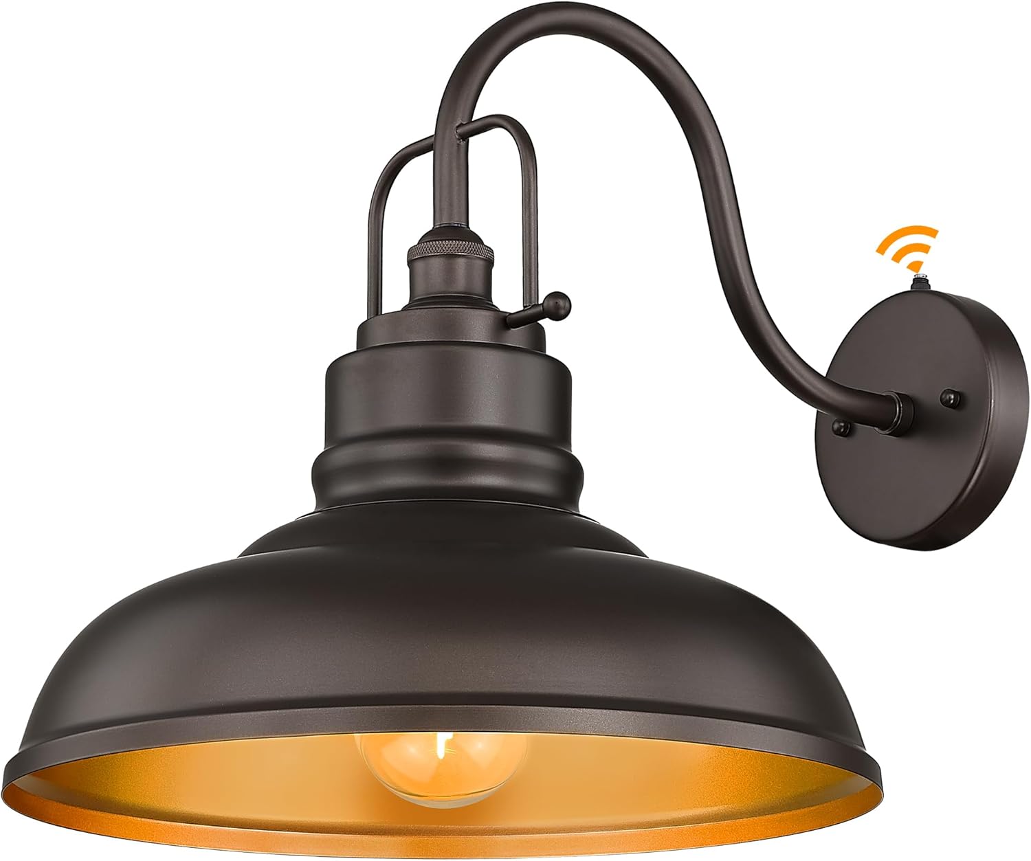 zeyu 18 Inch Vintage Wall Light Fixture, Outdoor Dusk to Dawn Barn Light, Farmhouse Wall Sconce Light for Garden Garage, Oil Rubbed Bronze Finish, 016-1BL-PC ORB