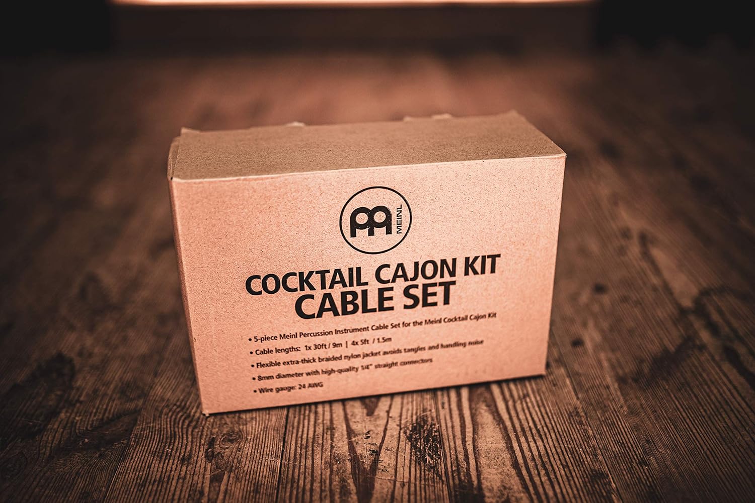 Meinl Percussion Cocktail Cajon Instrument Cable Set with Varying Lenghts — 8 mm with 1/4