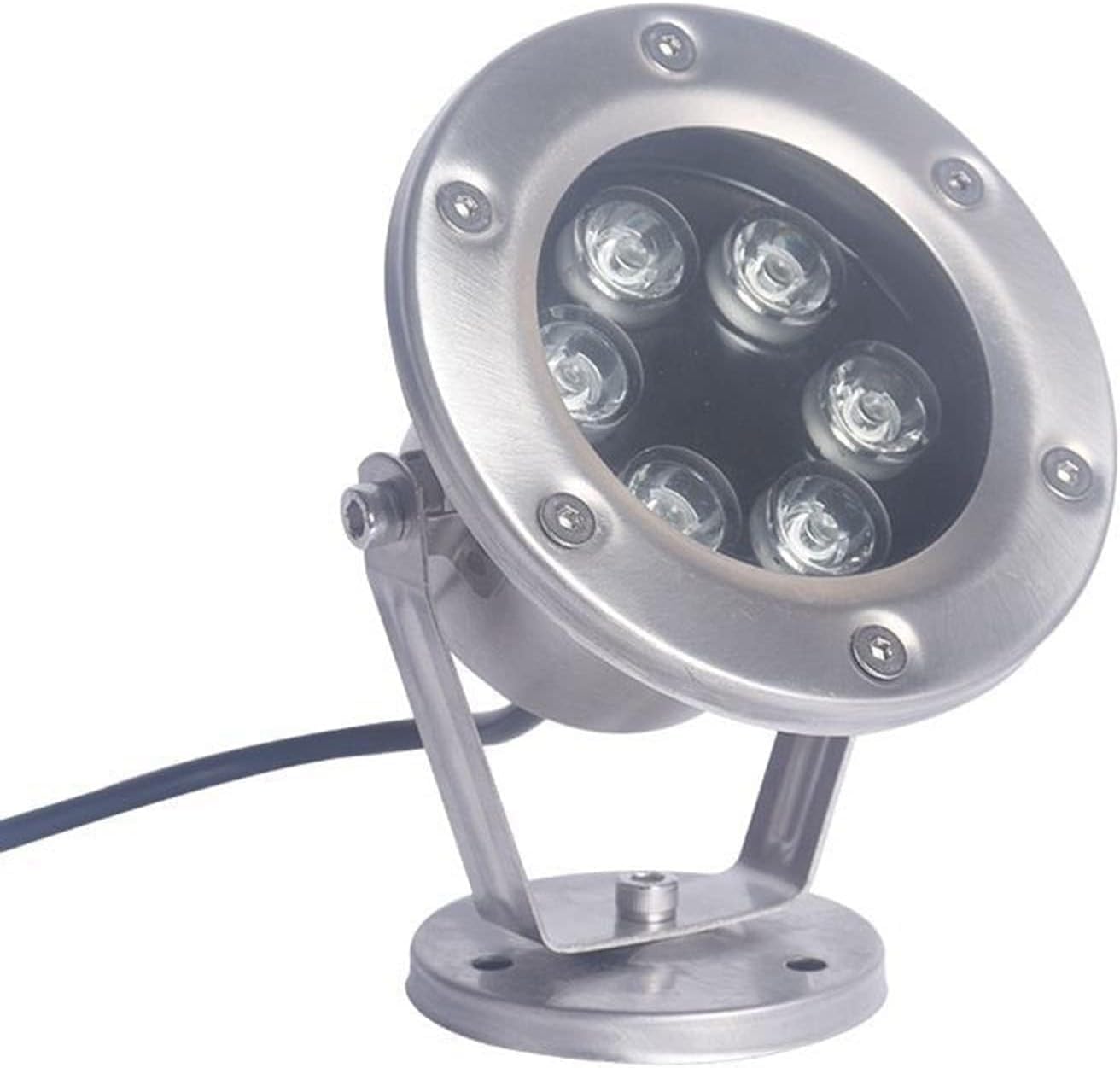 Submersible LED Pool Lights - 12V Ground Landscape Lights - 360° Adjustable Angle Underwater Lights(Red,24W)