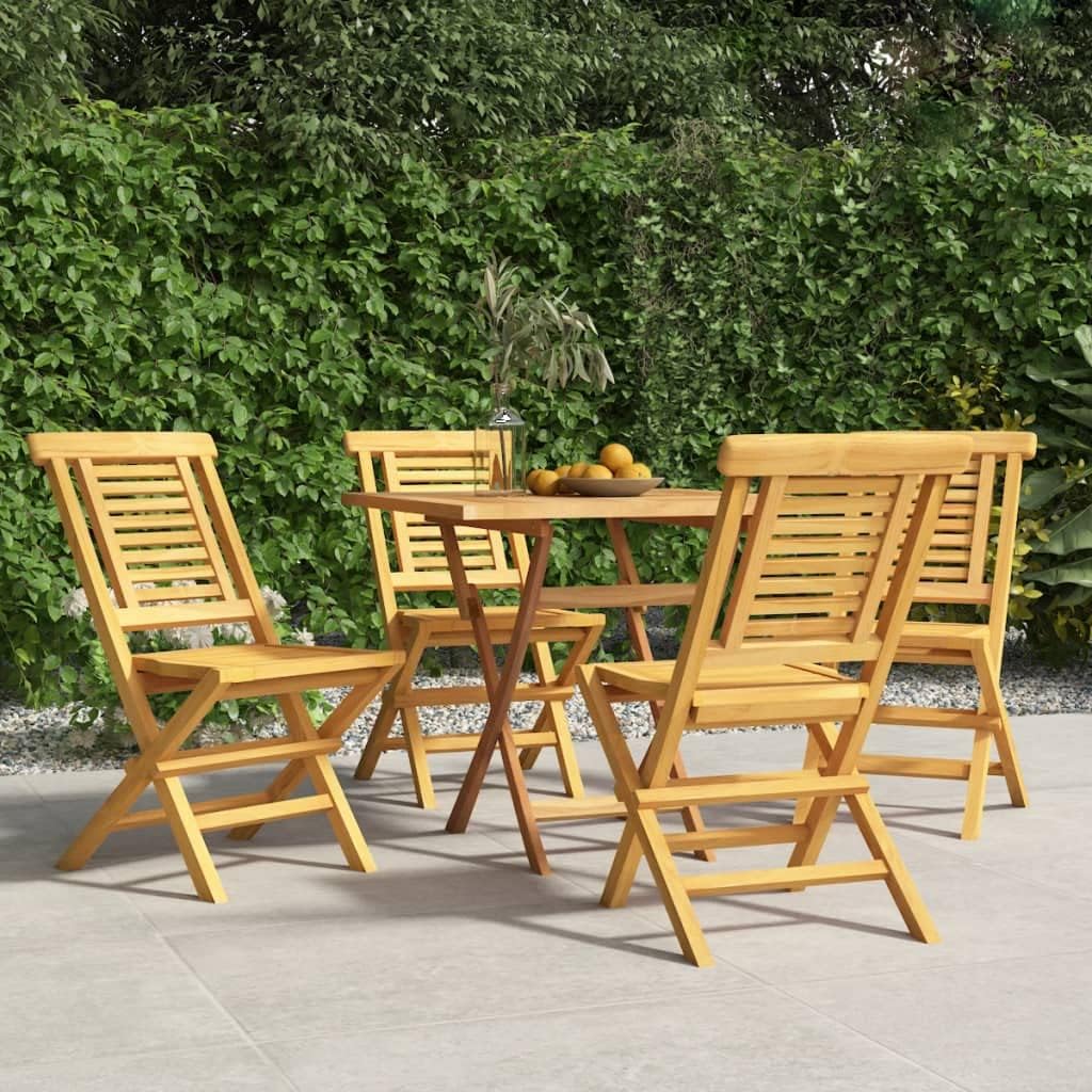 Folding Patio Chairs 4 pcs 18.5