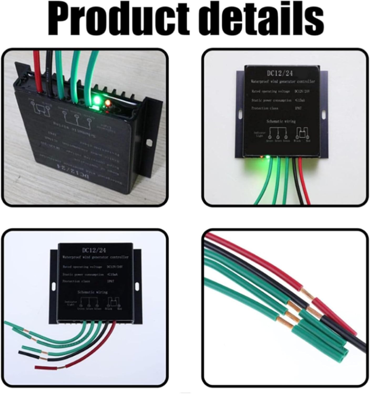 220v,HYZHANHONG 4000W Wind Turbine MPPT Charge Controller, 12V 24V 48V 220V Waterproof Wind Turbine Generator Waterproof Suitable for Wind Power Generation System