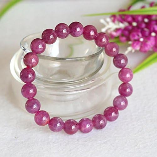 1 Strands Natural Purple Red South Africa Ruby Stretch Bracelet Round beads 9mm 04354
