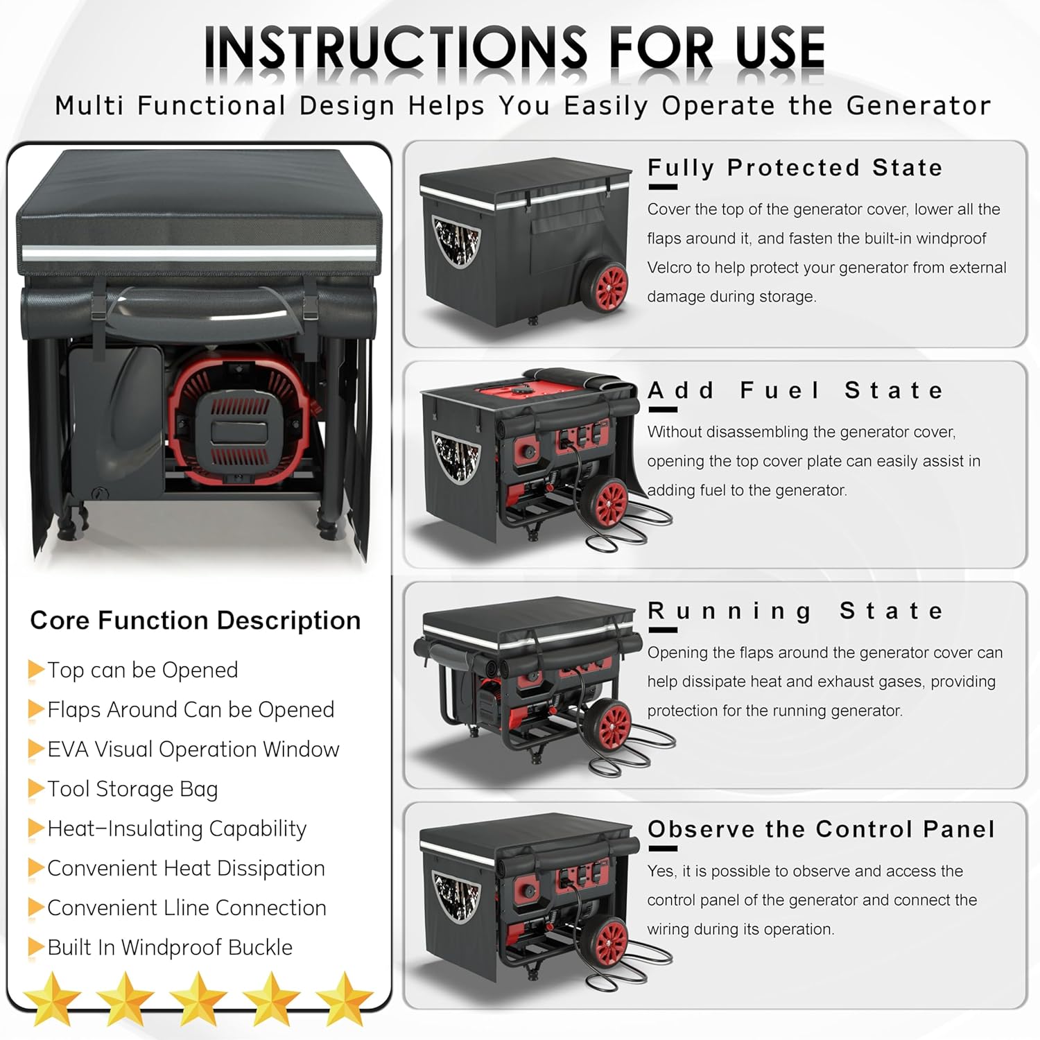Generator Cover, Generator Covers While Running, 38 