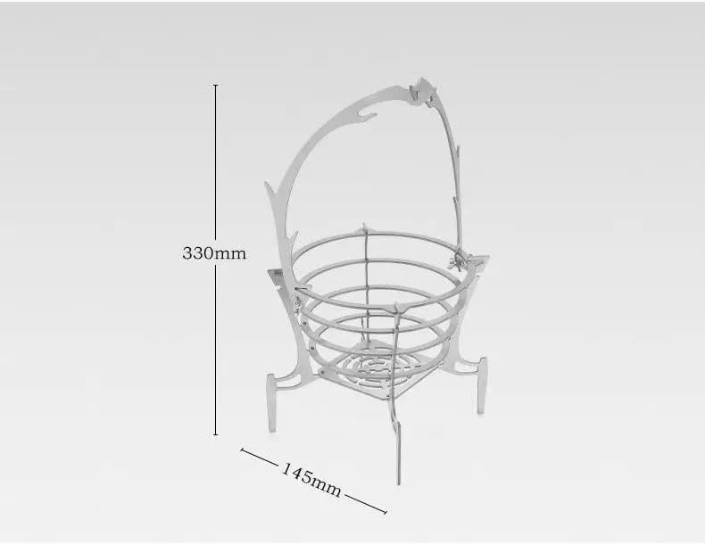 Outdoor Fireplaces Camping Stove Hanging Wood Outdoor Campfire Pit Burner Stainless Steel Burning Furnace for Barbecue Bonfire Fire Pits