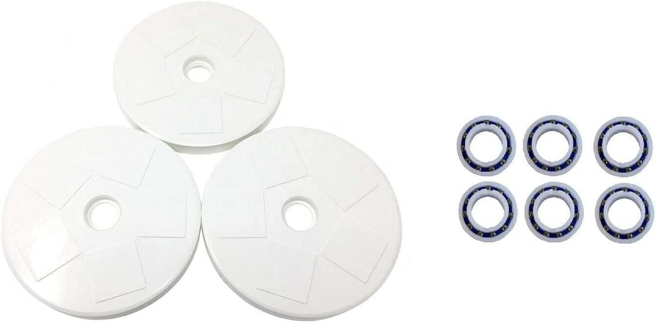 3 Drive Wheel + 6 Bearings for Polaris C6 C-6 C60 for Pool Cleaners 180 280, Courtesy of LITYPEND.