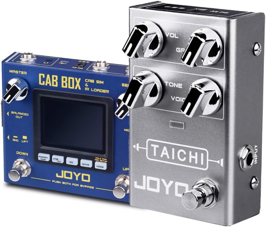 JOYO R-08 Cabinet Modeling and Power-amp Simulation Bundle with R-02 Overdrive Pedals for Electric Guitar Effects Most Frequently Combination Budget
