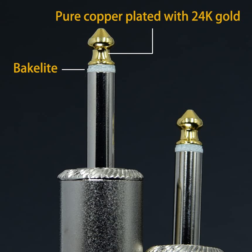 Speak on 2Pcs Professional Speakon to 1/4 Inch ts Speaker Cable for pa Jack Pair 12awg Gauge Male Audio Port Plug Amplifier Connection dj amp Heavy Duty bocina Cord Wire ft with Twist Lock(30 feet)ft