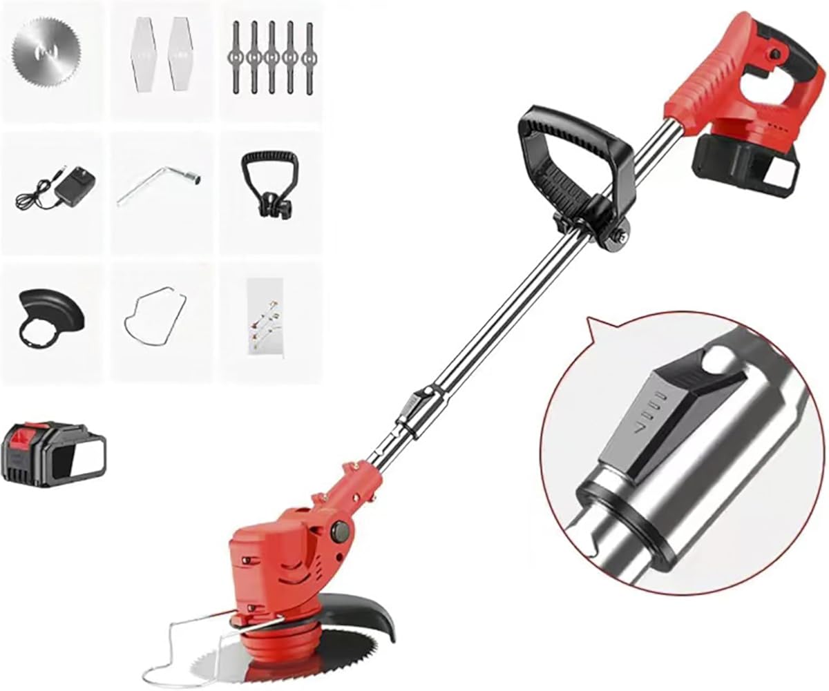 Multi-Functional Lithium-ion Lawn Mower, Garden Pruning Tool, Handheld Rechargeable, Cordless Weed Wacker, Battery Powered