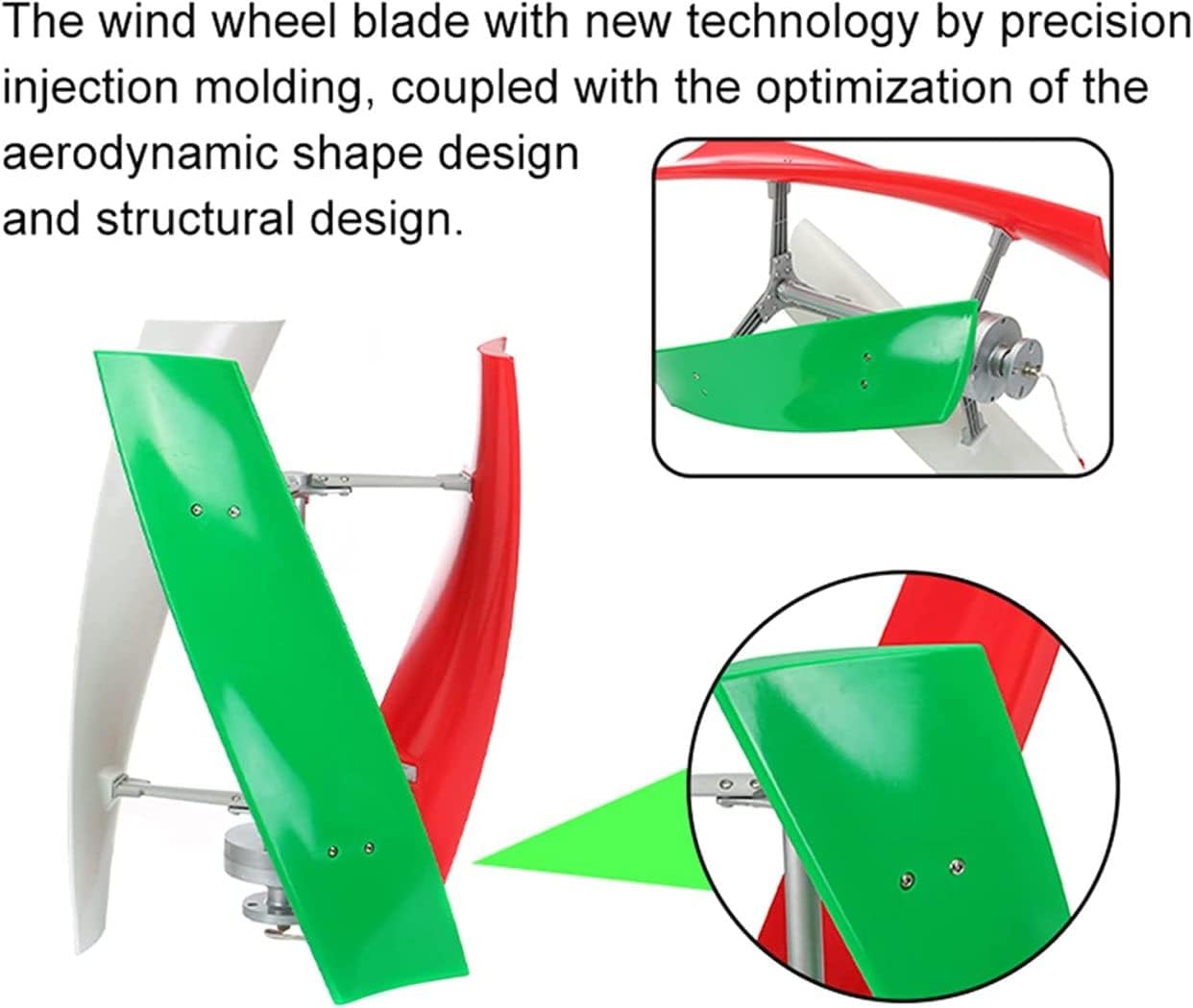 LiuSj JUnSt 10000W 12V 24V 48V 96V 220V Vertical Wind Turbine Magnets Levitation Upright Wind Generator for Home Ship