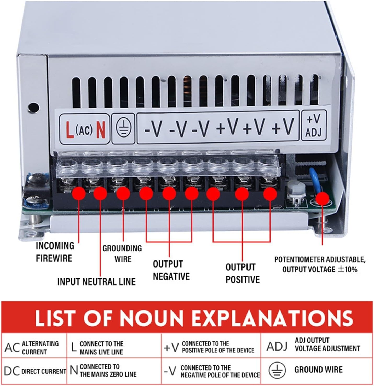 Ms-800-36 800W 36V 22.2A Wind Turbine Power Small Size Switching Power Supply Transformer 1Pcs