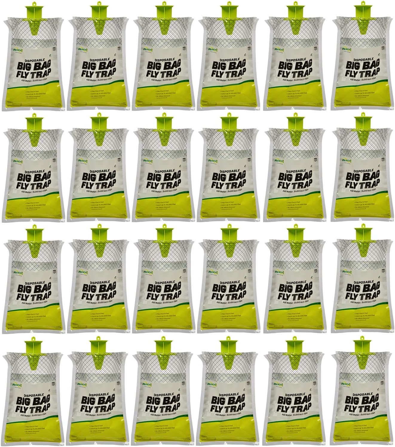 RESCUE! Big Bag Fly Trap – Disposable, Outdoor Use - 24 Traps