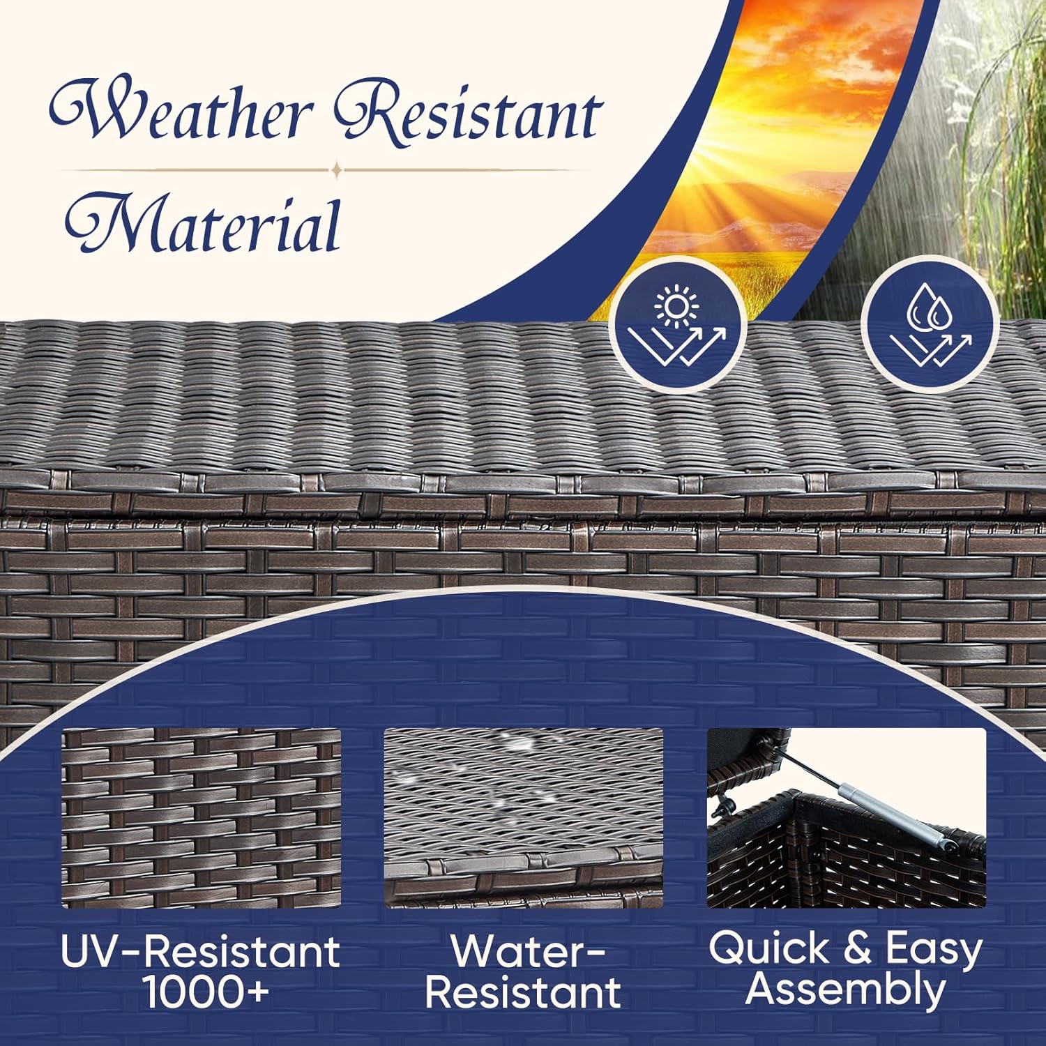 Belord Outdoor Sectional Sofa with 41