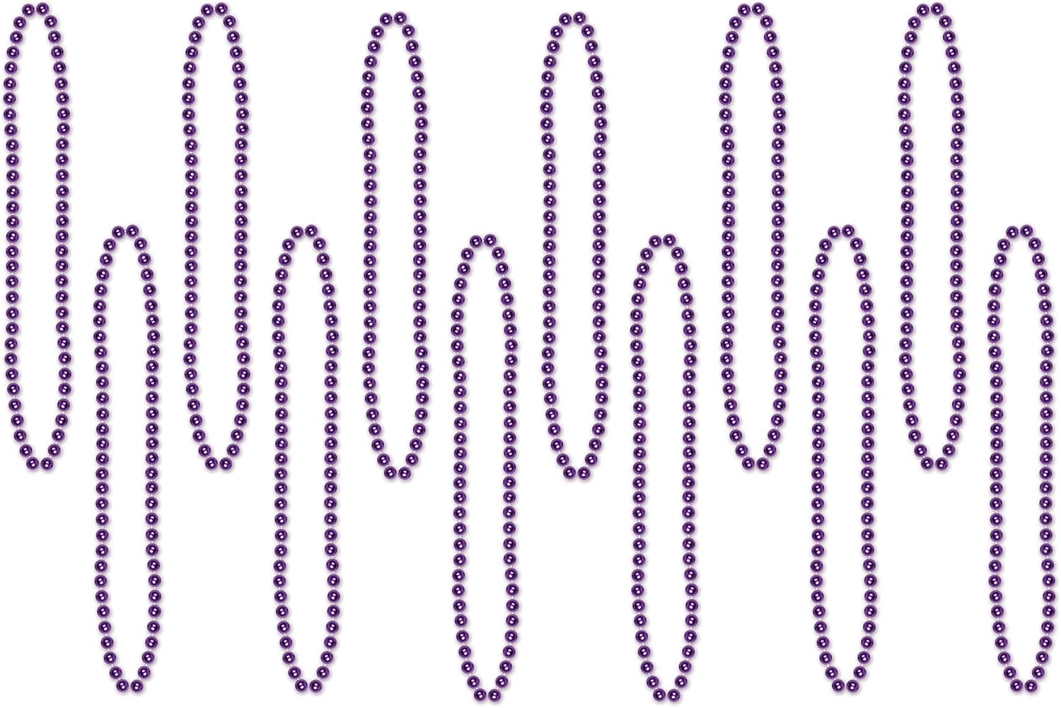 Beistle Bulk 720-Pack Small Round Party Beads, 7mm by 33-Inch, Purple