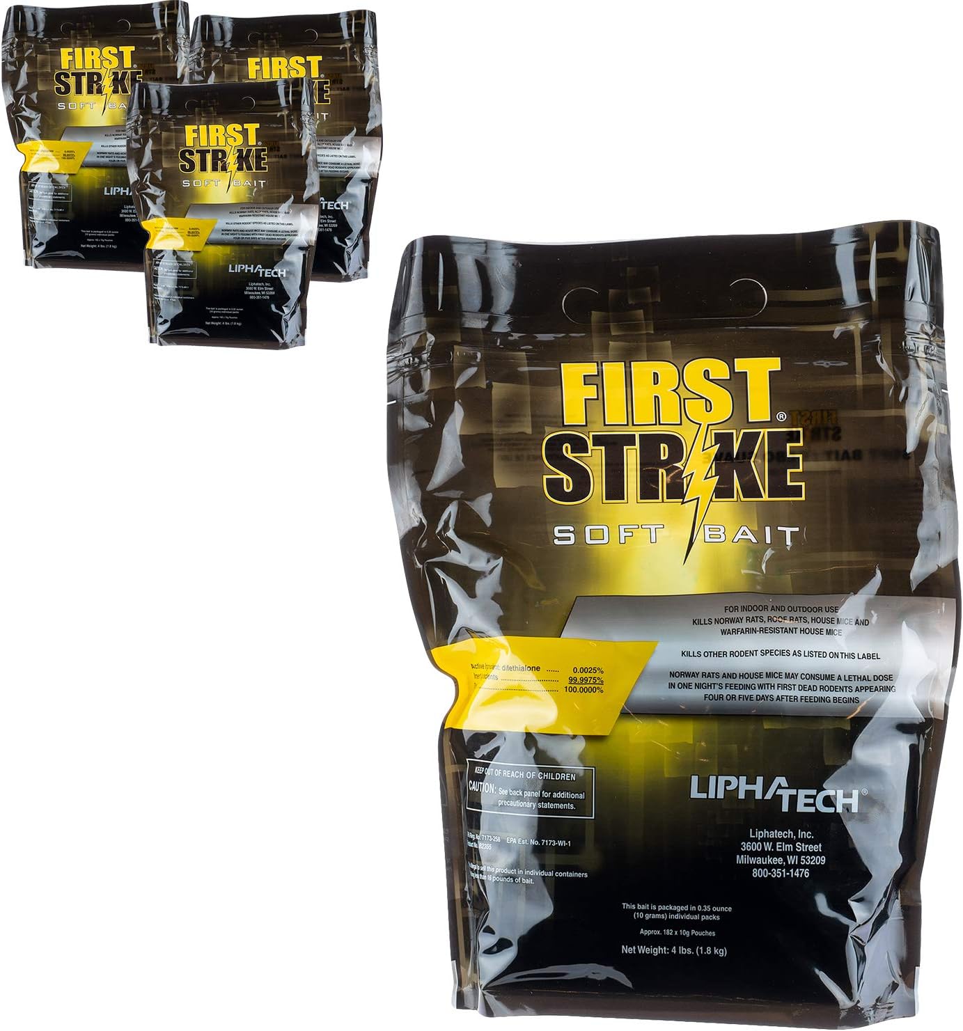 FirstStrike Soft Bait Rodent Control- 4 x 4 lb Bags