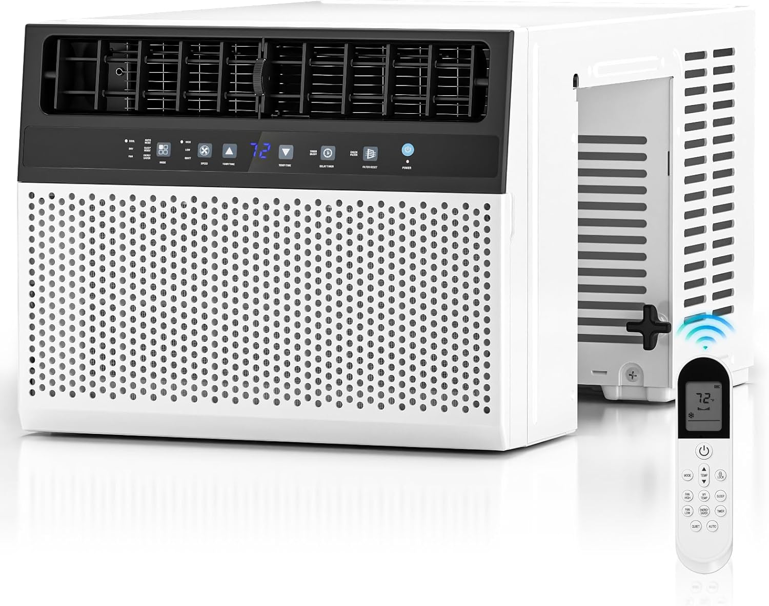 ZAFRO U-Shaped Window Air Conditioner 10000BTU Cools 450 Sq.Ft., Ultra Quiet Energy-Efficient Cooling, With Remote Control