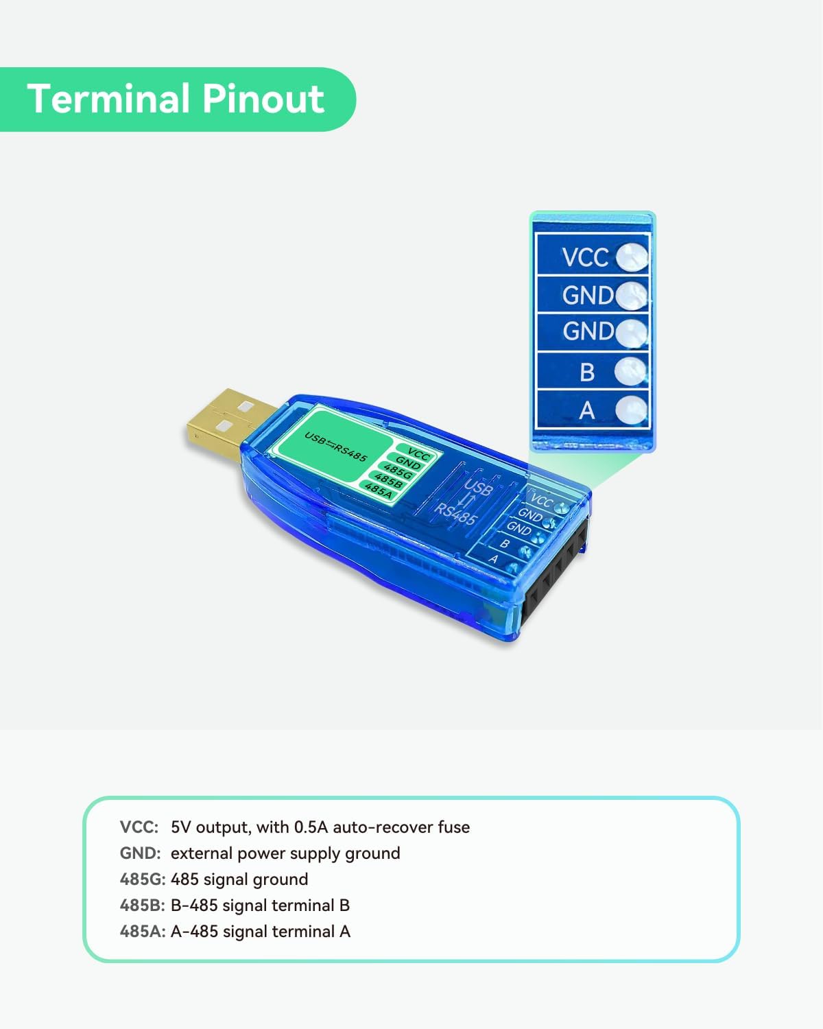 MPPT 12V/24V 10A Solar Charge Controller with Industrial USB to RS485 Converter