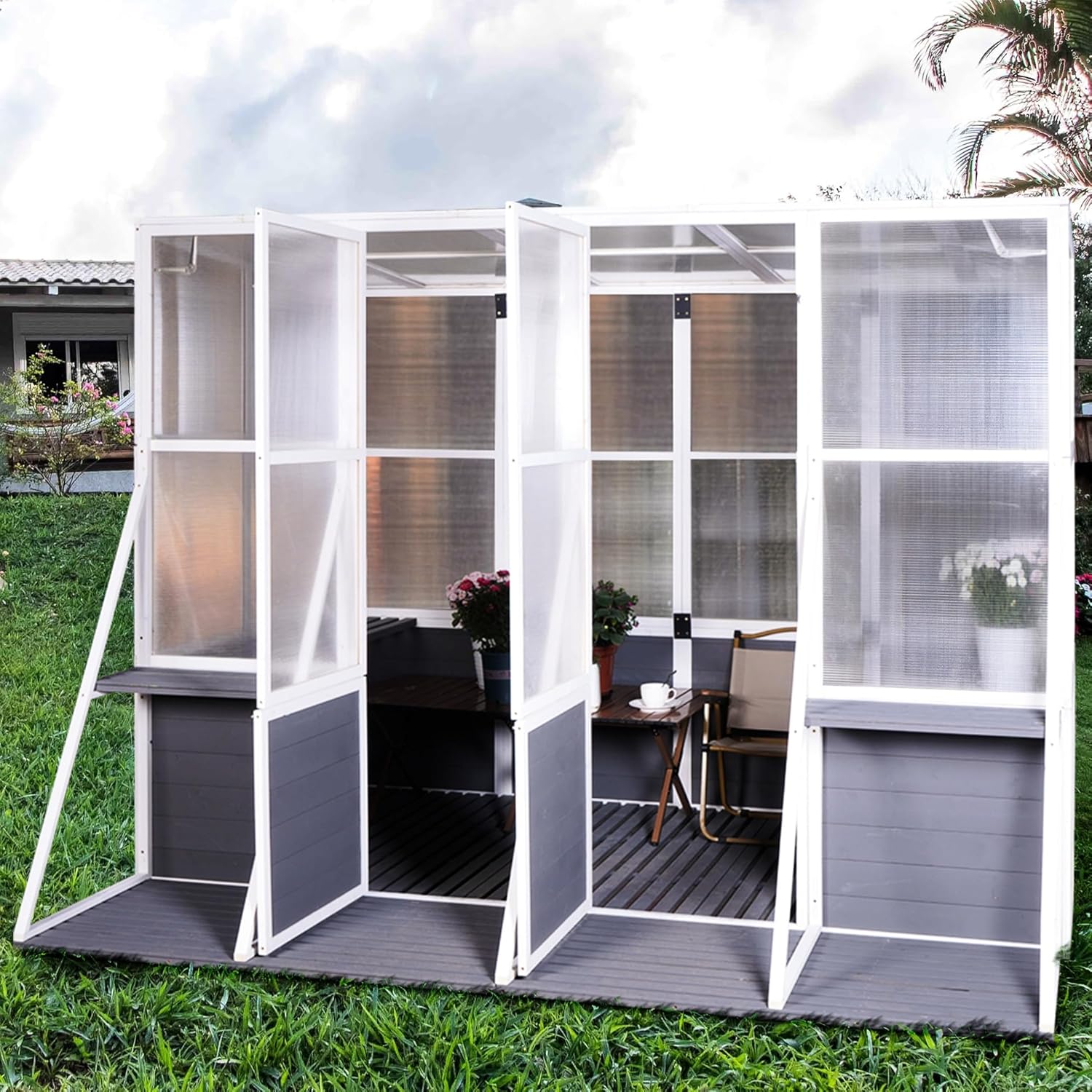 Outdoor Greenhouse with Stable Construction - Long-Term Use Spacious Plant Create A Garden