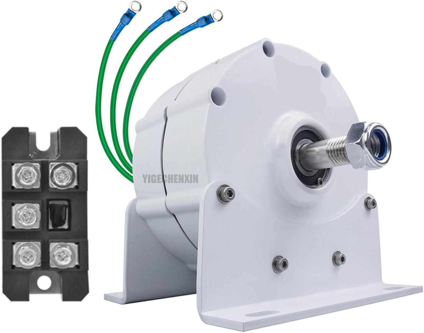 Portable 220V 500Rpm Low RPM Permanent Magnet Generator, W/Rectifier12v 24V 48V Three Phase AC Small Alternator Low Noise for DIY Wind Turbine(10000W)