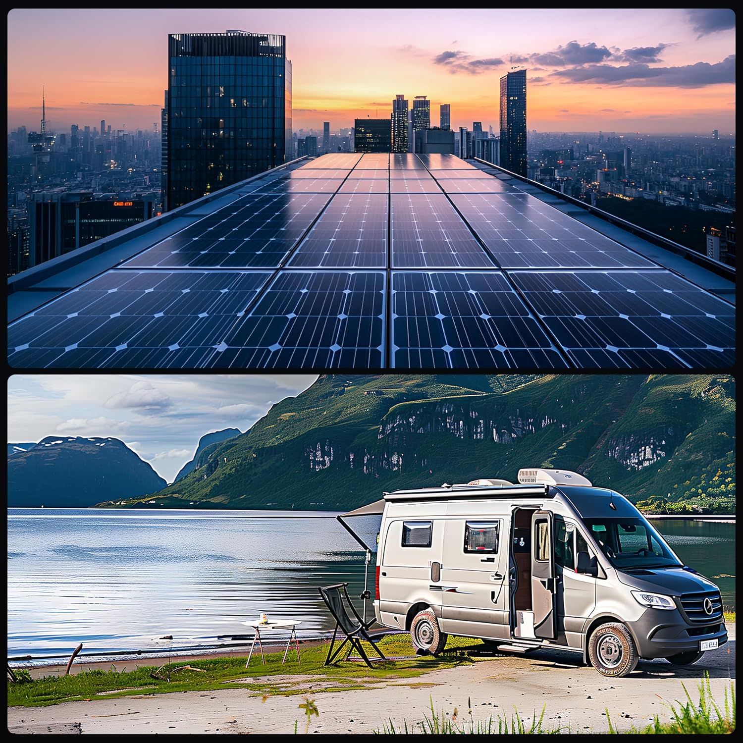 5000W Split Phase Hybrid Solar Inverter, 48V to 110V/240VAC, Built-in 120A MPPT Solar Charge Controller, Max.PV Input 6400W, 150VDC, 60A, Work for 48V Lead Acid/Lithium Batteries, for Home,RV,Truck