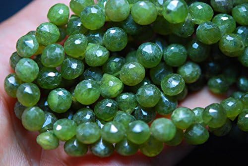 13 inch natural beads strand of 7-8mm faceted onion vessonite gemstone beads for DIY jewelry - necklace, bracelet, earring, ring.