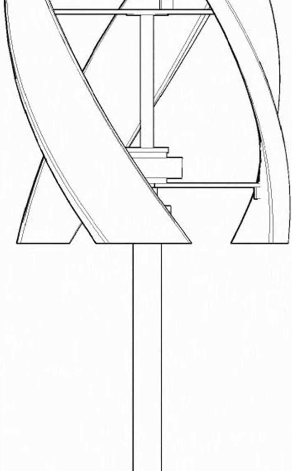 Vertical Axis Wind Turbine Generator,8000W 12V 24V 48V 220 V with Controller Upright Windmill Low Noise for Home Or Camping