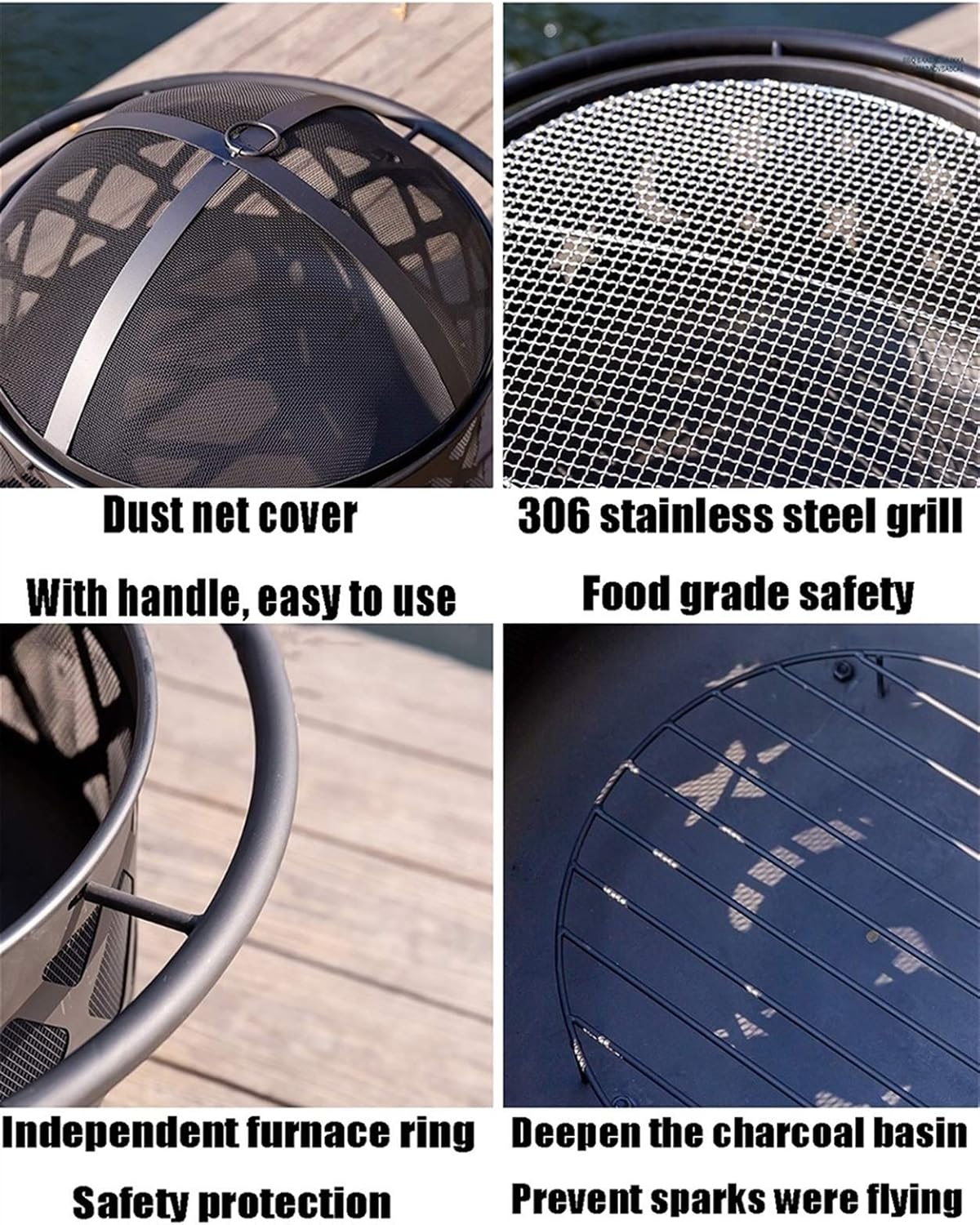 Fire Pits Outdoor Fire Pits Outdoor Wood Burning, European Style Outdoor Heating, Garden Gifts for Neighbors