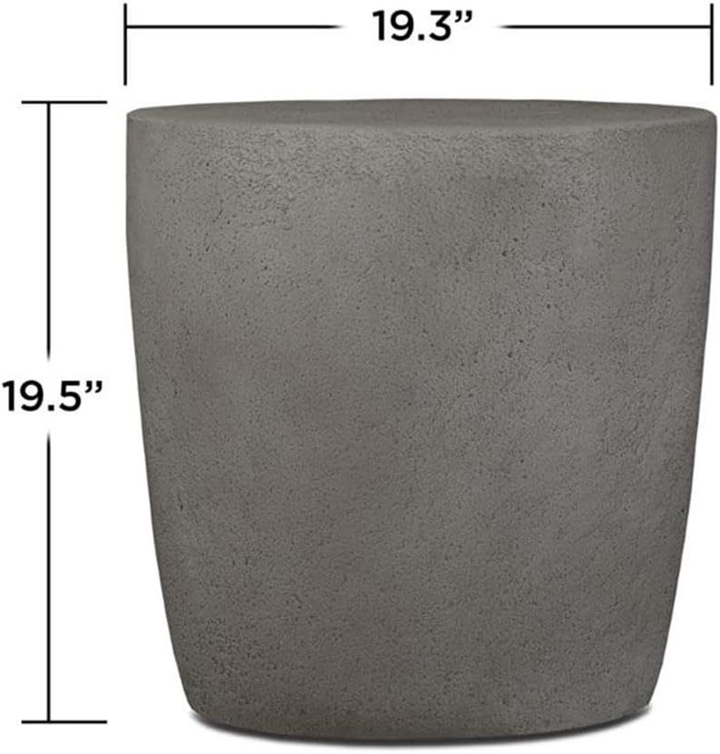 Home Square 2-Piece Set with Propane Fire Table & Tank Cover in Glacier Gray