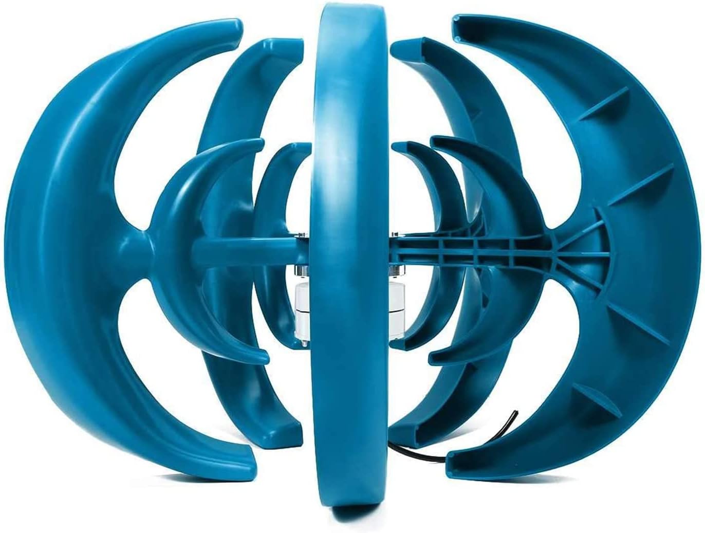 1200W Vertical Axis Generator for Hybrid Solar Wind System,12V-220V Permanent Magnet Generator Wind Turbine Kit with Controller (Blue)