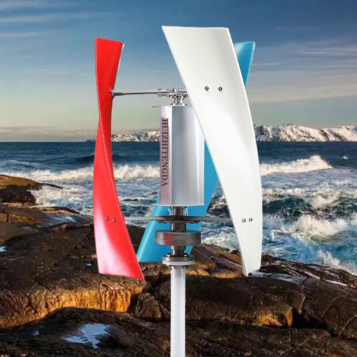 3000W Vertical Axis Windmill 12V 24V 48V Wind Turbine Permanent Maglev Generator Free Energy Wind Power Generator for Hybrid Solar Wind System(White)