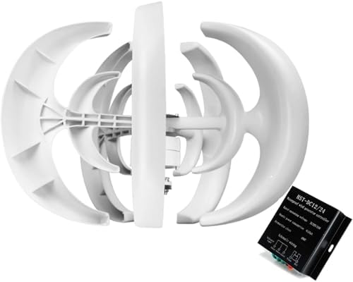 24V Vertical Axis Wind Turbine Generator for Home, Garden, Boat & Marine - Three-Phase Permanent Magnet Motor for Efficient Energy Production - Eco-Friendly Renewable Energy Solution